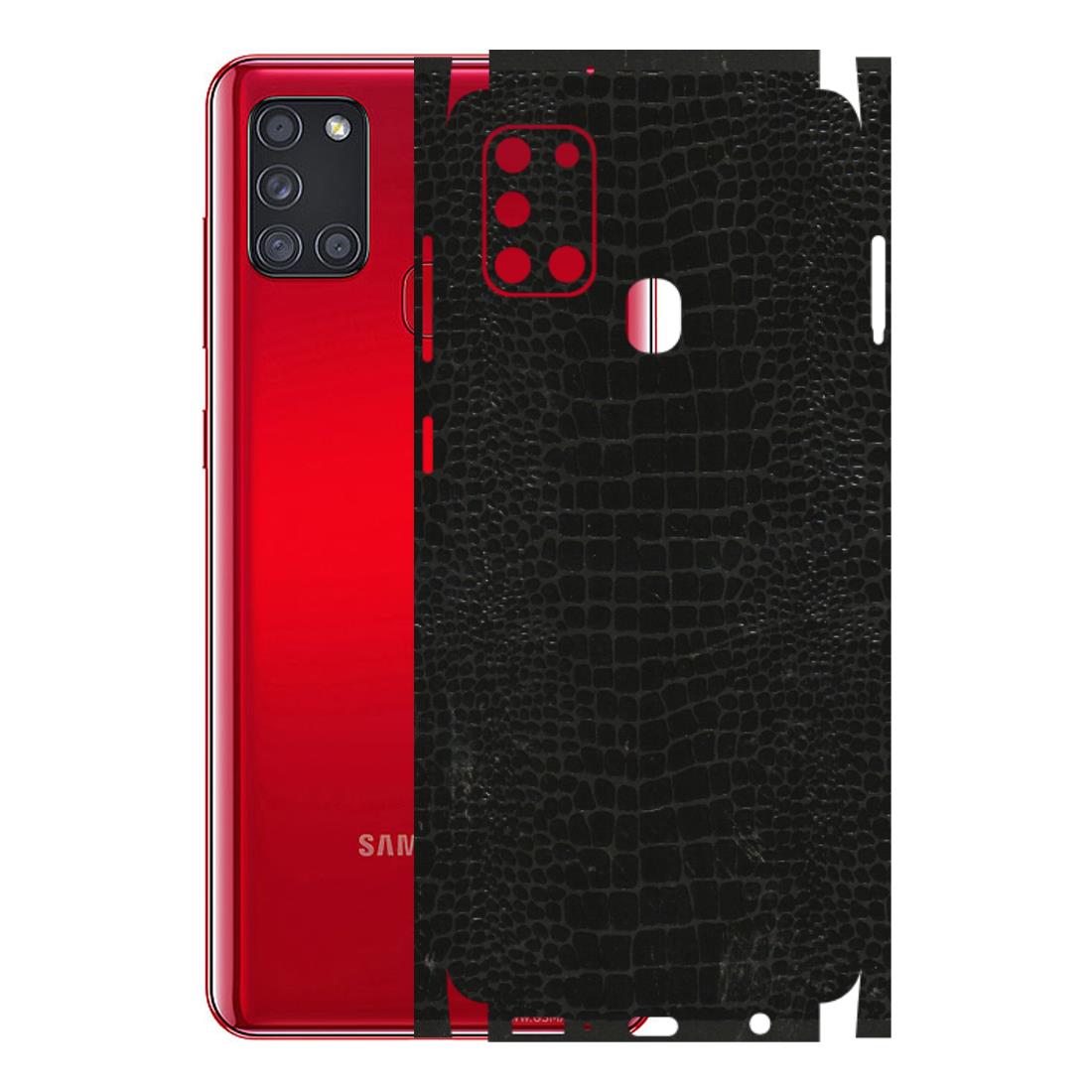 Samsung A/S Series Phone Skins (All Models) - Snake Leather Black - 3D Embossed Finish (L-107) Samsung Galaxy A21S