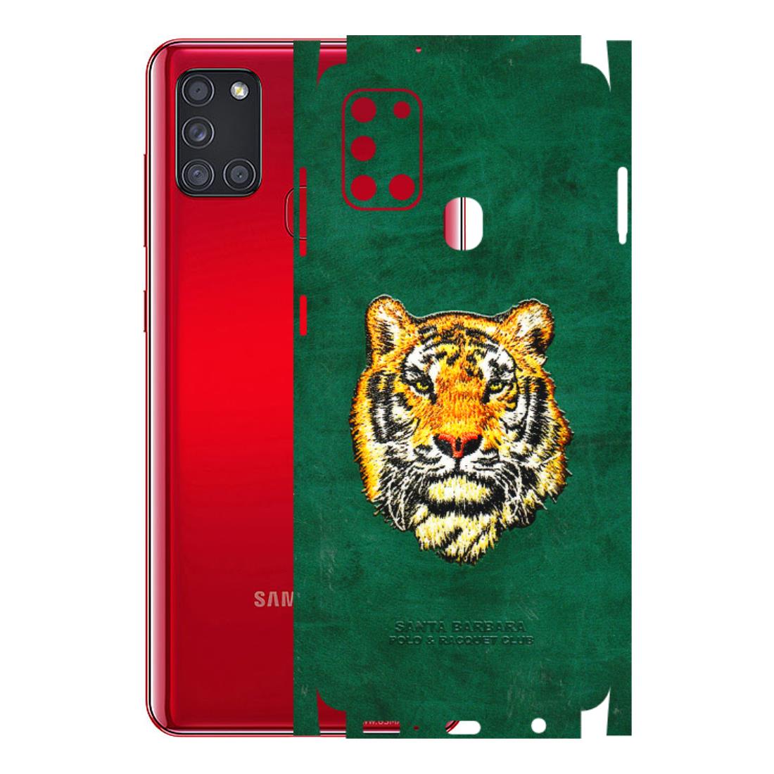 Samsung A/S Series Phone Skins (All Models) - Leather Feel Tiger - 3D Embossed Finish (L-111) Samsung Galaxy A21S
