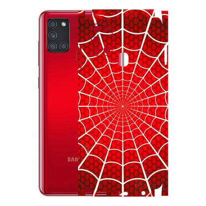 Samsung A/S Series Phone Skins (All Models) - Classic Spidey Web - 3D Embossed Finish (L-115) Samsung Galaxy A21S