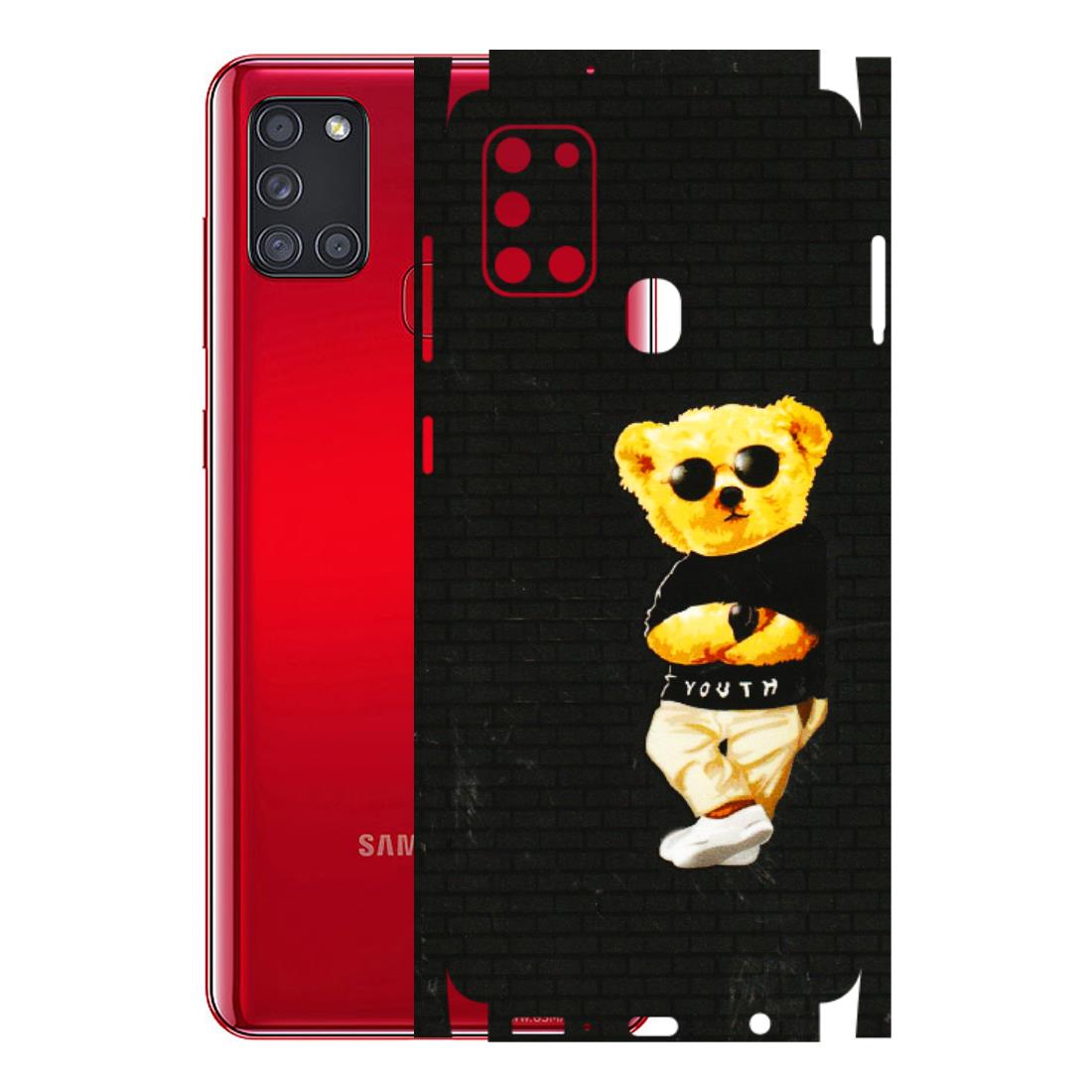 Samsung A/S Series Phone Skins (All Models) - Classy Teddy Bear - 3D Embossed Finish (L-116) Samsung Galaxy A21S