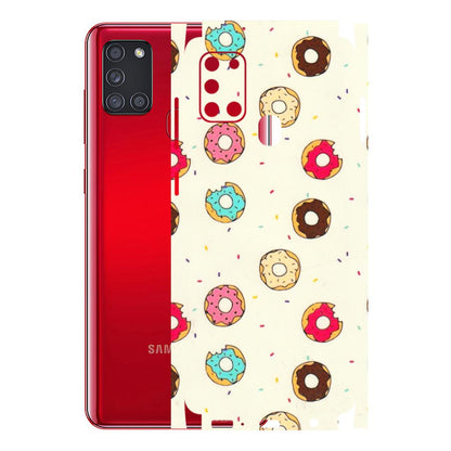 Samsung A/S Series Phone Skins (All Models) - Mini Donuts Doodle Art - 3D Embossed Finish (L-122) Samsung Galaxy A21S