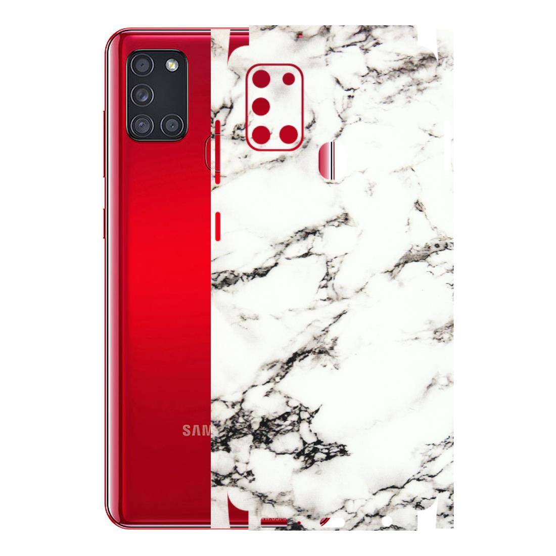 Samsung A/S Series Phone Skins (All Models) - Black and White Marble Texture - 3D Embossed Finish (L-124) Samsung Galaxy A21S