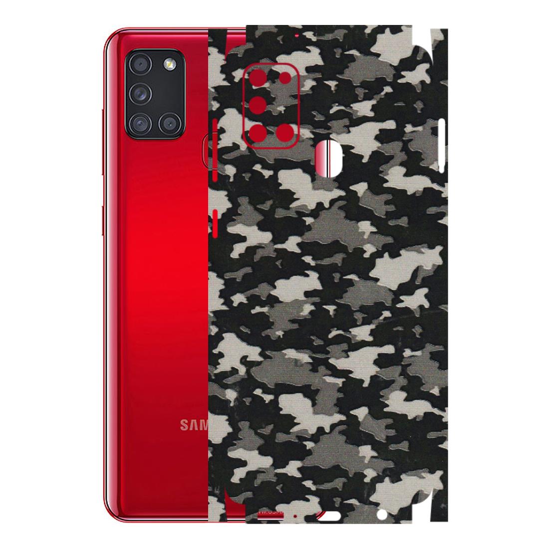 Samsung A/S Series Phone Skins (All Models) - Black/Grey Camoflaunge - 3D Embossed Finish (L-142) Samsung Galaxy A21S