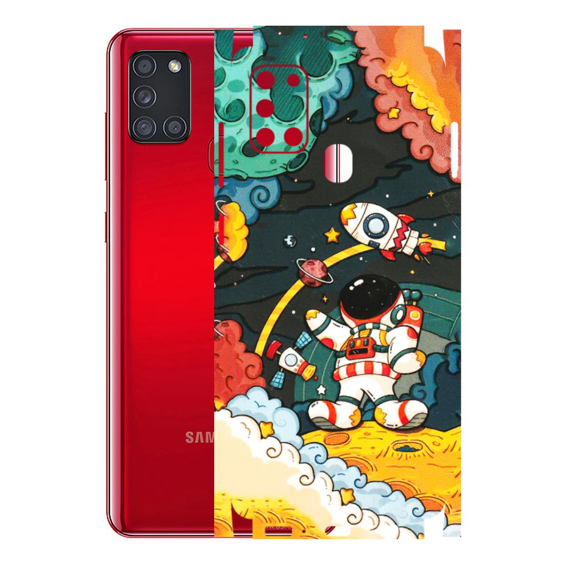 Samsung A/S Series Phone Skins (All Models) - Astronauts & Spaceship - 3D Embossed Finish (L-145) Samsung Galaxy A21S