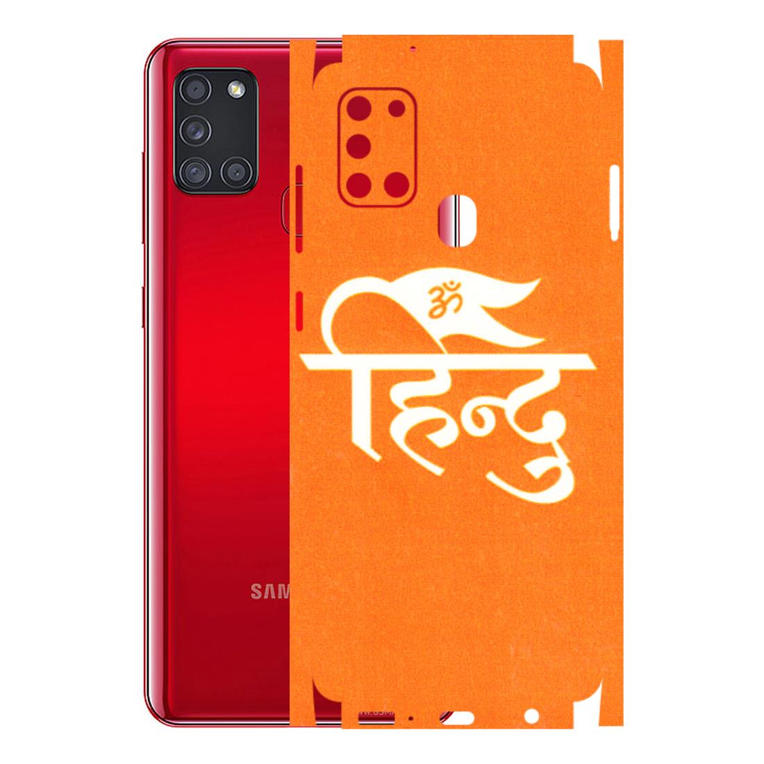 Samsung A/S Series Phone Skins (All Models) - Hindu Kesari - 3D Embossed Finish (L-154) Samsung Galaxy A21S