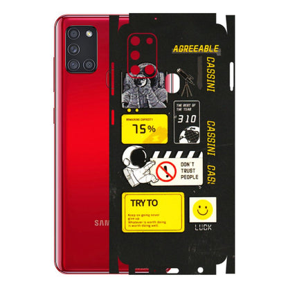 Samsung A/S Series Phone Skins (All Models) - Black Cassini - 3D Embossed Finish (L-161) Samsung Galaxy A21S