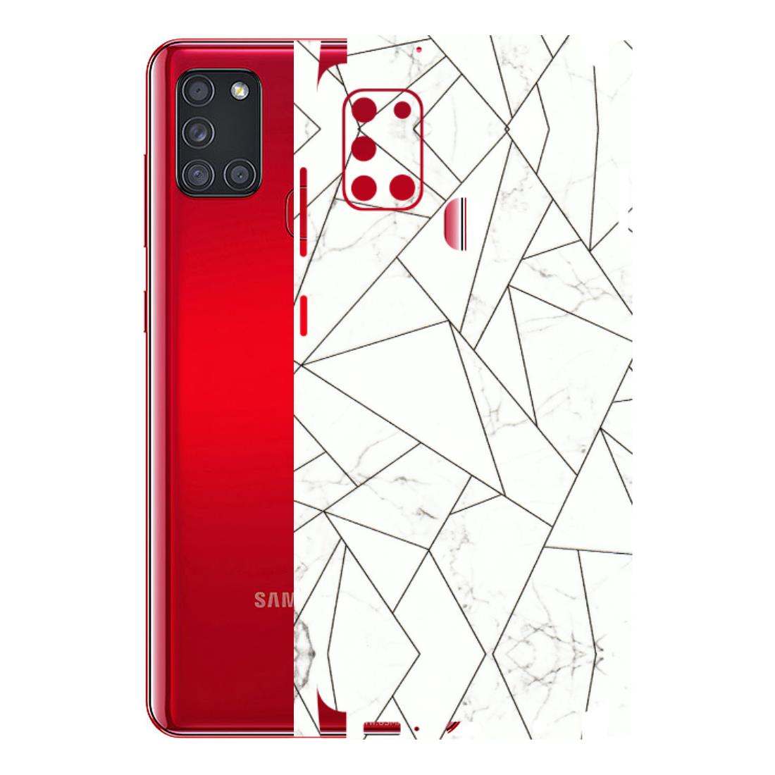 Samsung A/S Series Phone Skins (All Models) - Luxury White Marble Effect - 3D Embossed Finish (L-168) Samsung Galaxy A21S