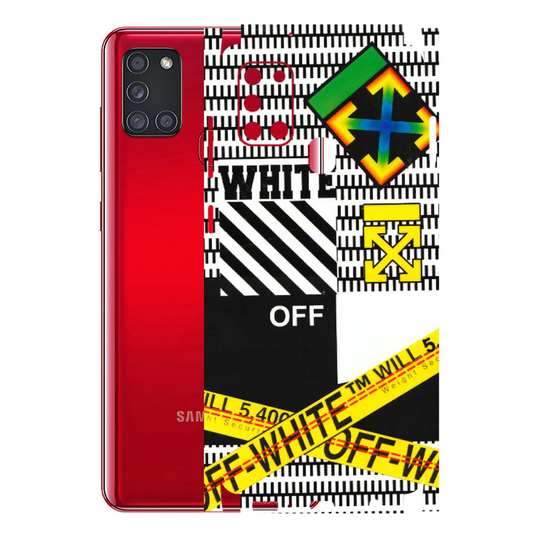 Samsung A/S Series Phone Skins (All Models) - White Off Abstract - 3D Embossed Finish (L-172) Samsung Galaxy A21S