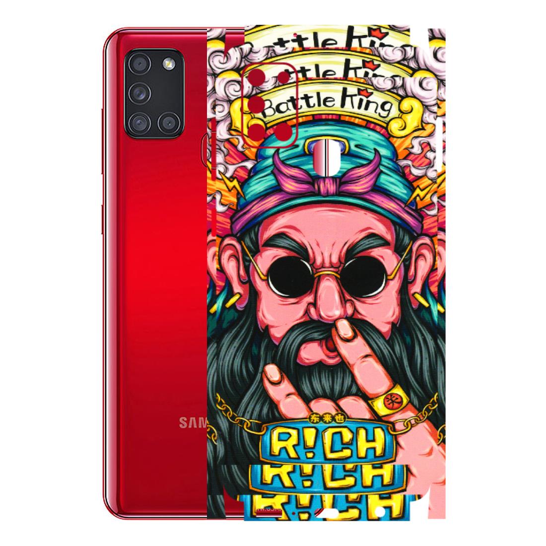 Samsung A/S Series Phone Skins (All Models) - Battle King Dude Face - 3D Embossed Finish (L-178) Samsung Galaxy A21S