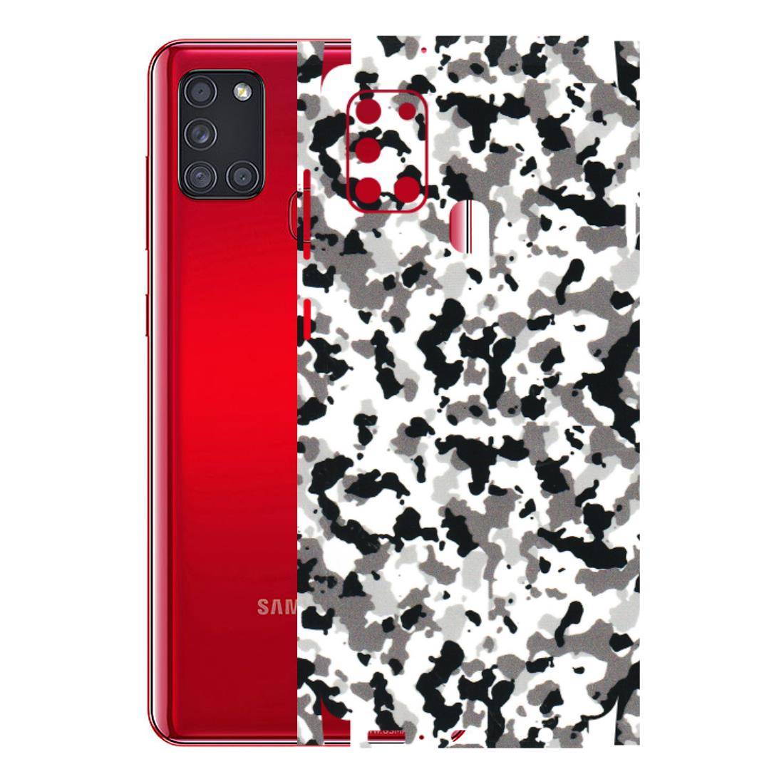Samsung A/S Series Phone Skins (All Models) - White Black Camouflage - 3D Embossed Finish (L-18) Samsung Galaxy A21S