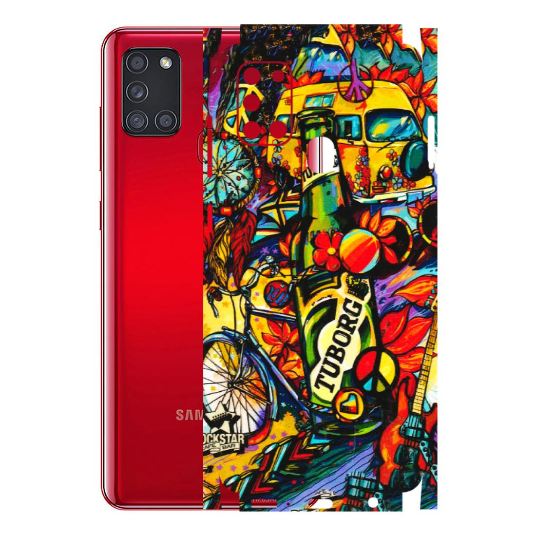Samsung A/S Series Phone Skins (All Models) - Cool Beer Bottle - 3D Embossed Finish (L-193) Samsung Galaxy A21S