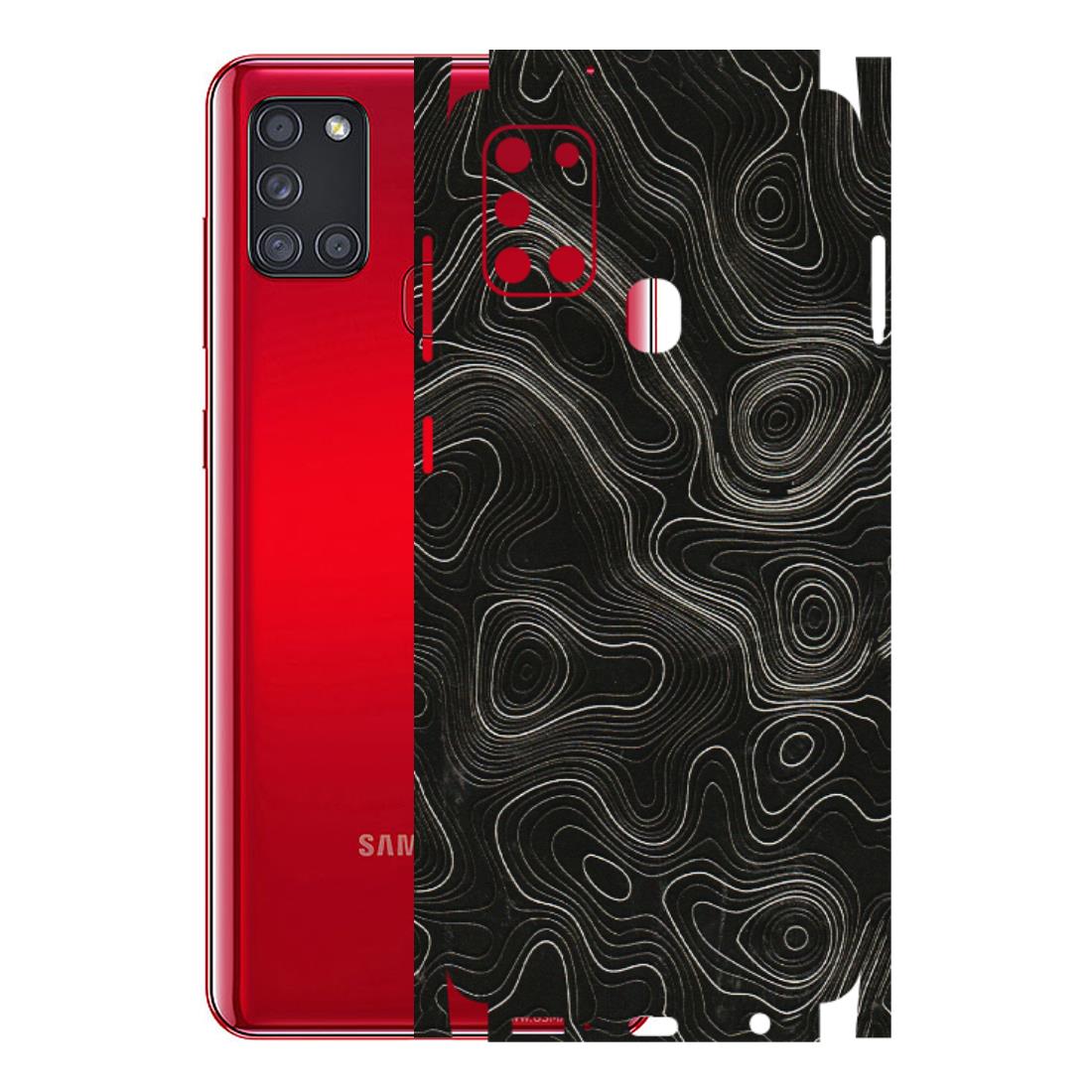 Samsung A/S Series Phone Skins (All Models) - Black Swirl - 3D Embossed Finish (L-196) Samsung Galaxy A21S