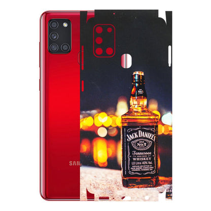 Samsung A/S Series Phone Skins (All Models) - JD Whiskey Bottle - 3D Embossed Finish (L-20) Samsung Galaxy A21S