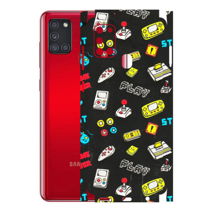 Samsung A/S Series Phone Skins (All Models) - Gaming Doodles - 3D Embossed Finish (L-224) Samsung Galaxy A21S