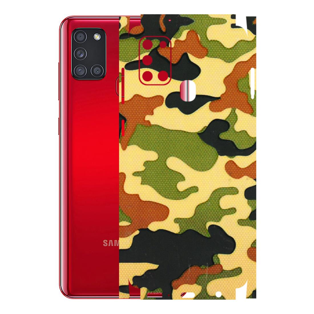 Samsung A/S Series Phone Skins (All Models) - Indian Military - 3D Embossed Finish (L-234) Samsung Galaxy A21S