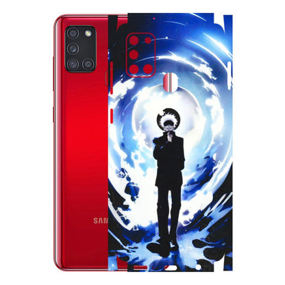 Samsung A/S Series Phone Skins (All Models) - Satoru Gojo Dark Blue - 3D Embossed Finish (L-235) Samsung Galaxy A21S