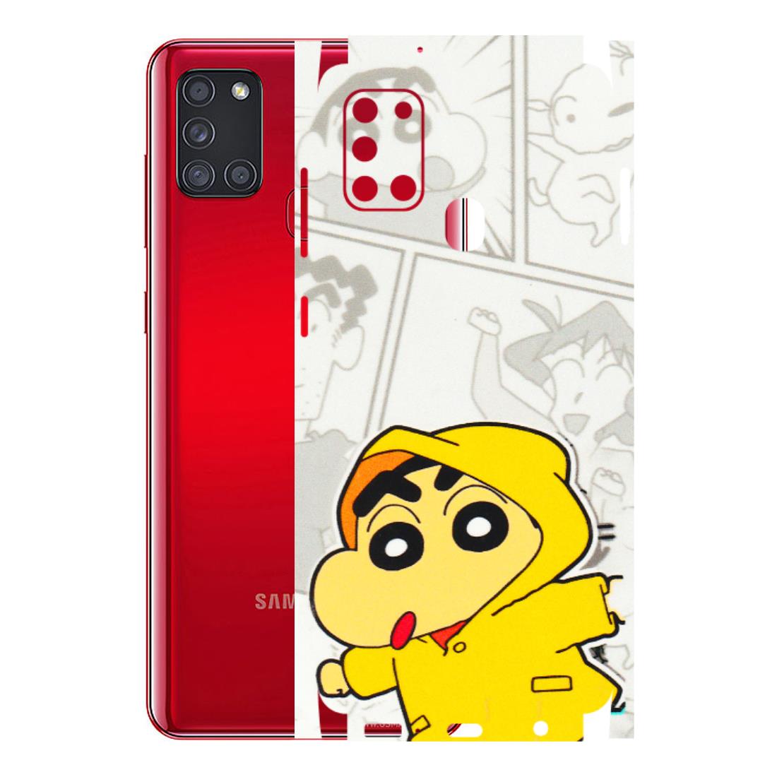 Samsung A/S Series Phone Skins (All Models) - Yellow Shinchan Comic - 3D Embossed Finish (L-246) Samsung Galaxy A21S