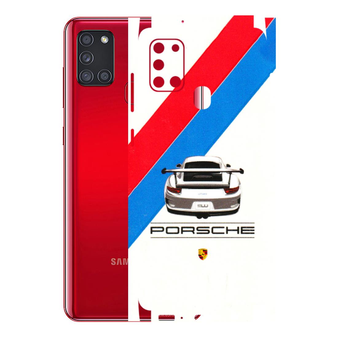 Samsung A/S Series Phone Skins (All Models) - Porche Car Sober Logo - 3D Embossed Finish (L-248) Samsung Galaxy A21S
