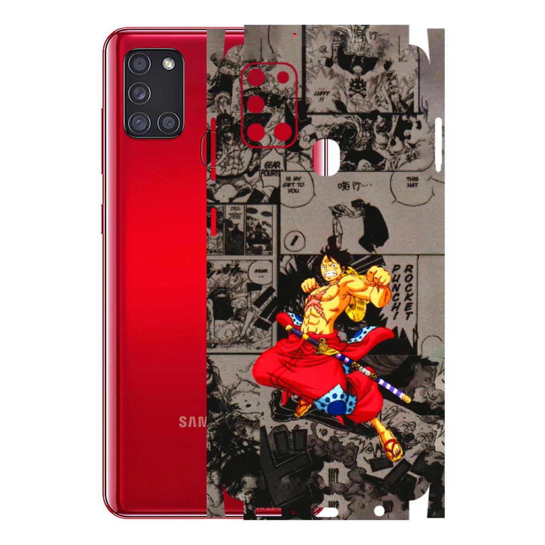Samsung A/S Series Phone Skins (All Models) - One Piece Rocket Punch Manga - 3D Embossed Finish (L-25) Samsung Galaxy A21S