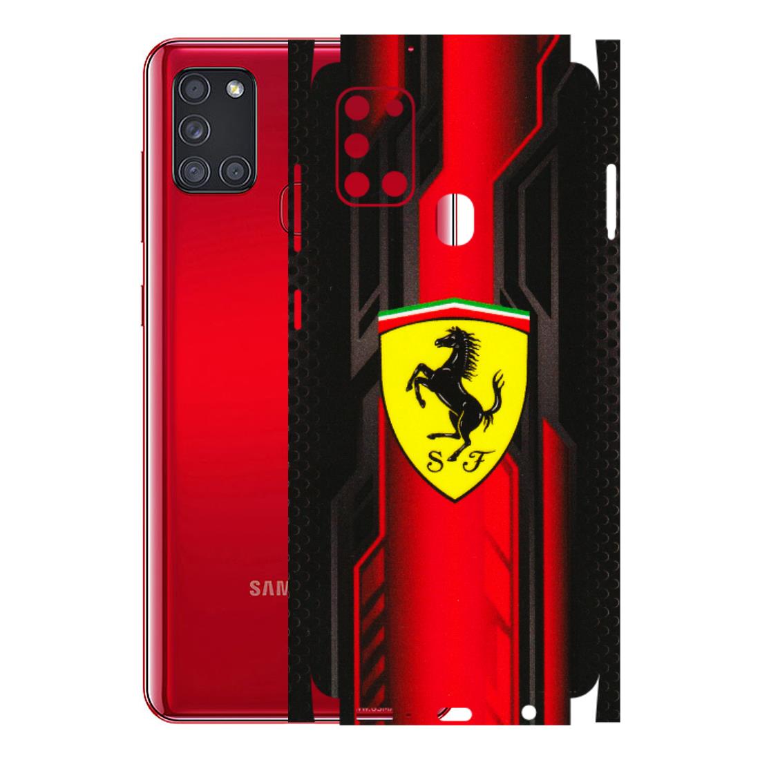 Samsung A/S Series Phone Skins (All Models) - Black Ferrari Logo - 3D Embossed Finish (L-253) Samsung Galaxy A21S