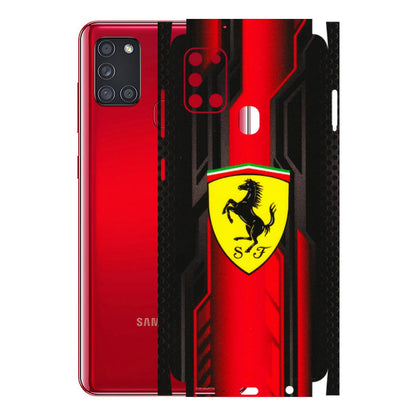 Samsung A/S Series Phone Skins (All Models) - Black Ferrari Logo - 3D Embossed Finish (L-253) Samsung Galaxy A21S