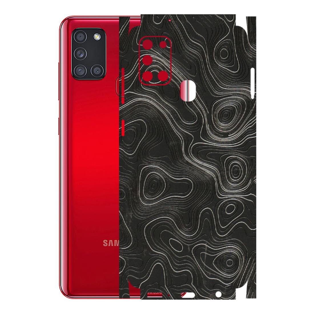 Samsung A/S Series Phone Skins (All Models) - Abstract White Line Map - 3D Embossed Finish (L-269) Samsung Galaxy A21S