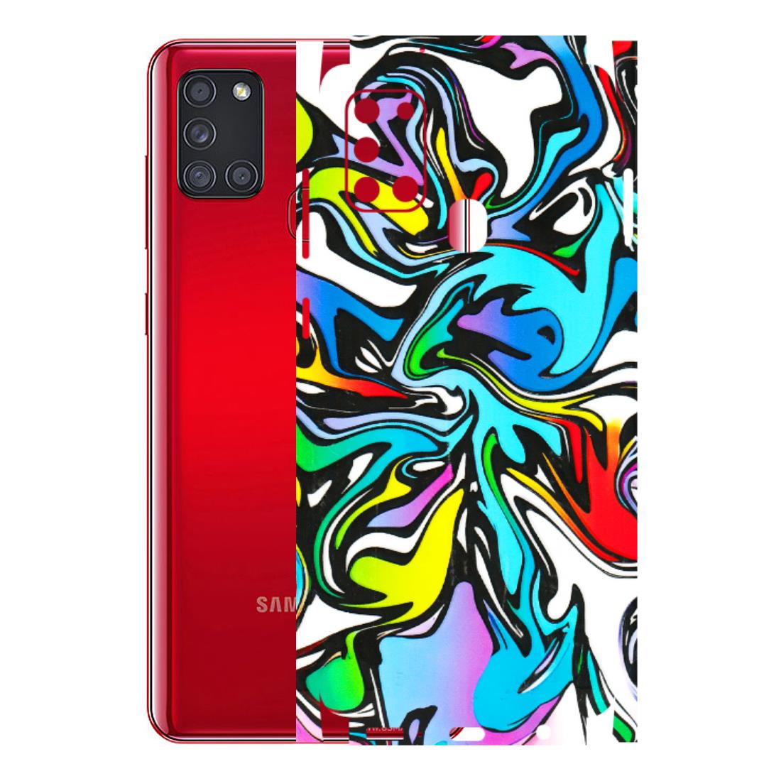 Samsung A/S Series Phone Skins (All Models) - Abstract Colour Paints - 3D Embossed Finish (L-271) Samsung Galaxy A21S