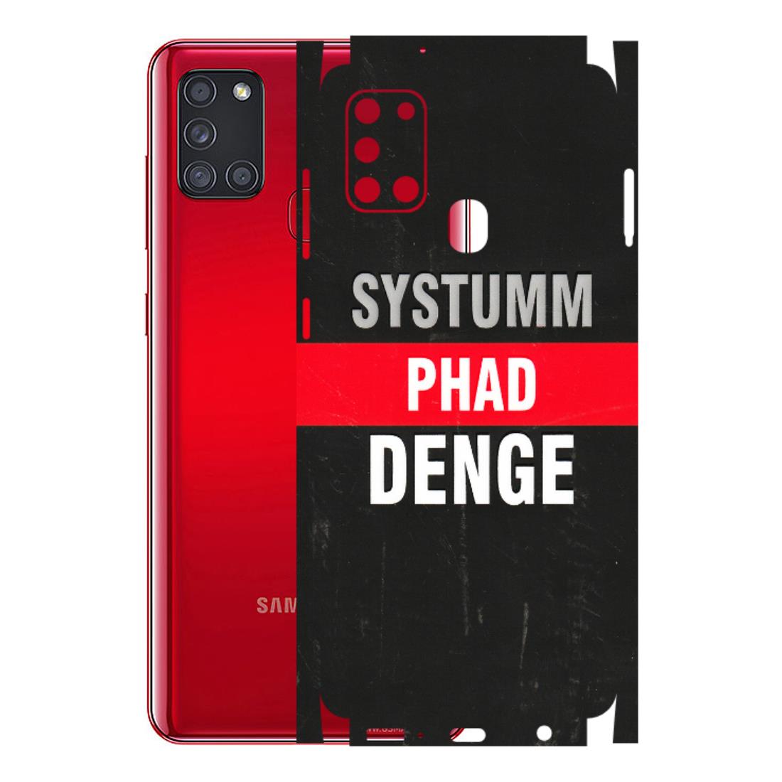 Samsung A/S Series Phone Skins (All Models) - Systumm Phad Denge - 3D Embossed Finish (L-278) Samsung Galaxy A21S