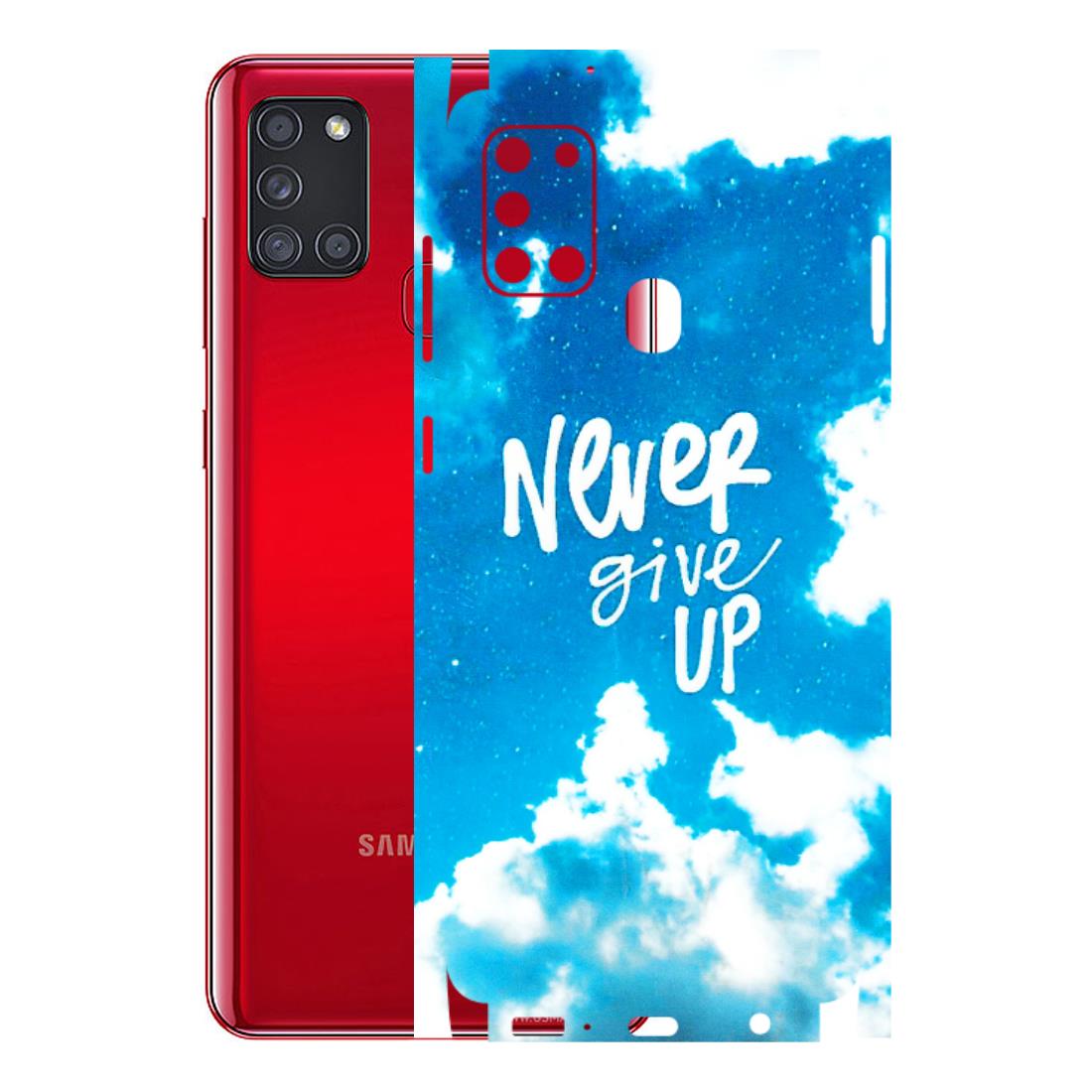 Samsung A/S Series Phone Skins (All Models) - Never Give Up - 3D Embossed Finish (L-279) Samsung Galaxy A21S