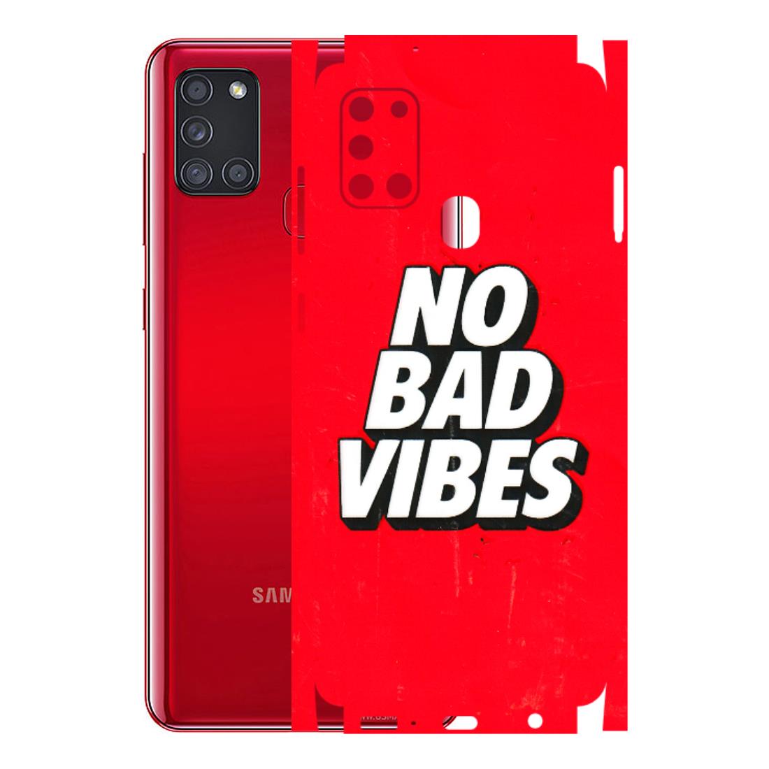 Samsung A/S Series Phone Skins (All Models) - No Bad Vibes - 3D Embossed Finish (L-280) Samsung Galaxy A21S