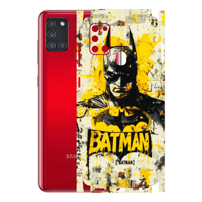 Samsung A/S Series Phone Skins (All Models) - Batman Yellow BT - 3D Embossed Finish (L-304) Samsung Galaxy A21S