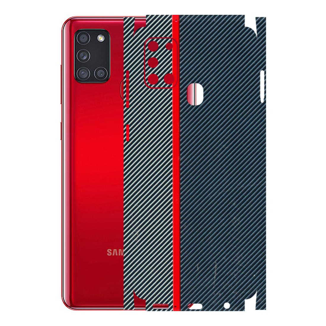 Samsung A/S Series Phone Skins (All Models) - Blue Sober Lines - 3D Embossed Finish (L-305) Samsung Galaxy A21S