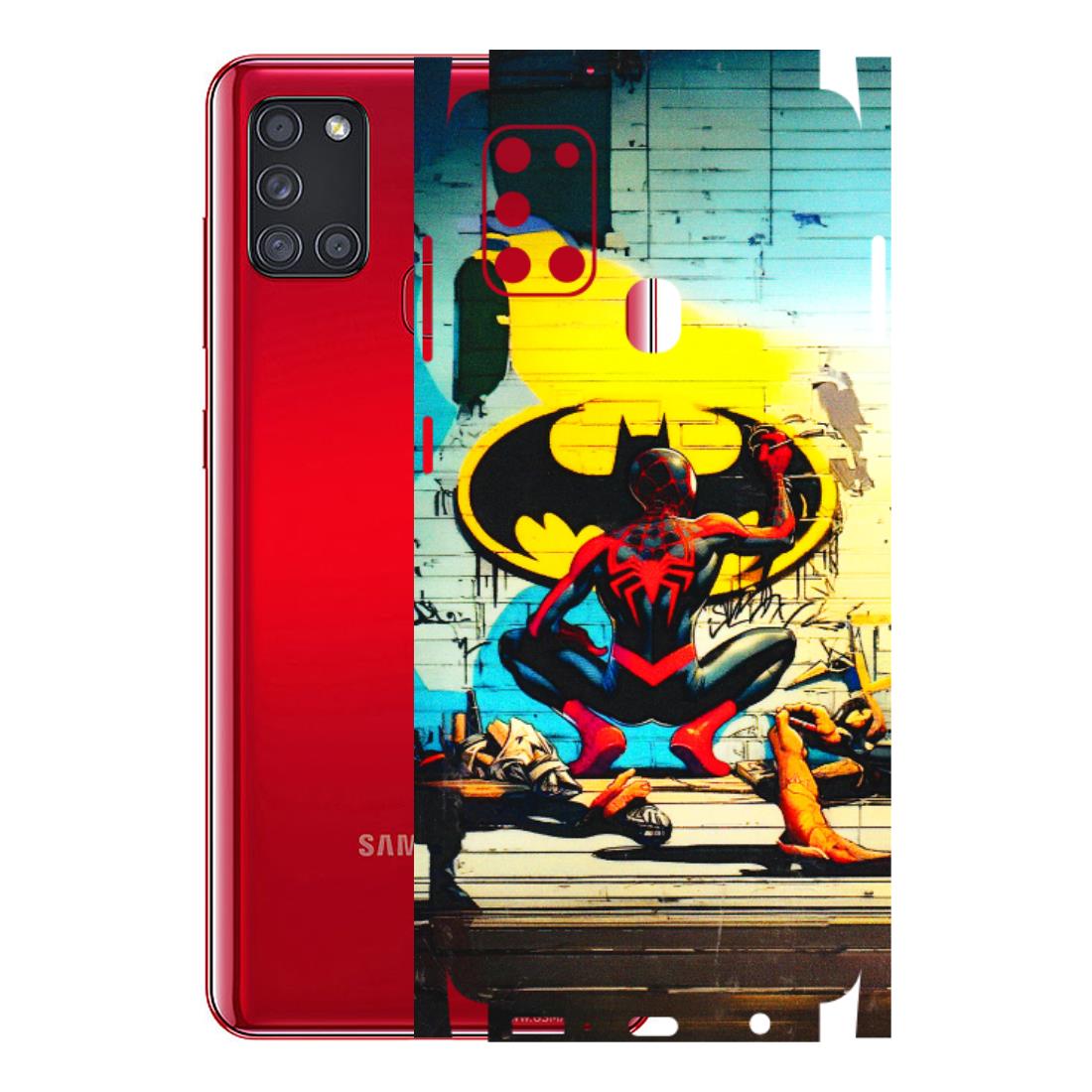 Samsung A/S Series Phone Skins (All Models) - New Spiderman Bat Logo - 3D Embossed Finish (L-309) Samsung Galaxy A21S