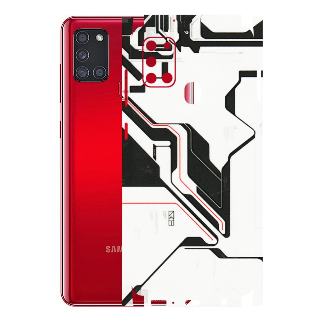 Samsung A/S Series Phone Skins (All Models) - White Techy Logo - 3D Embossed Finish (L-312) Samsung Galaxy A21S