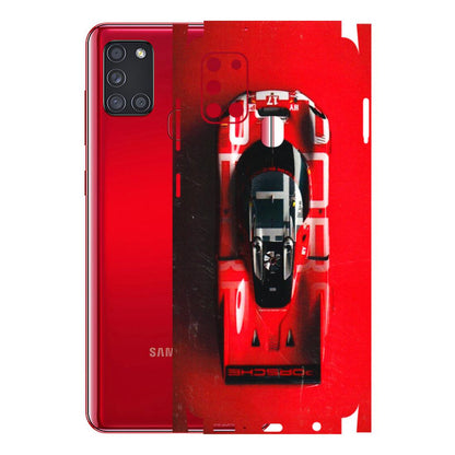 Samsung A/S Series Phone Skins (All Models) - Red Porsche Car Logo - 3D Embossed Finish (L-315) Samsung Galaxy A21S