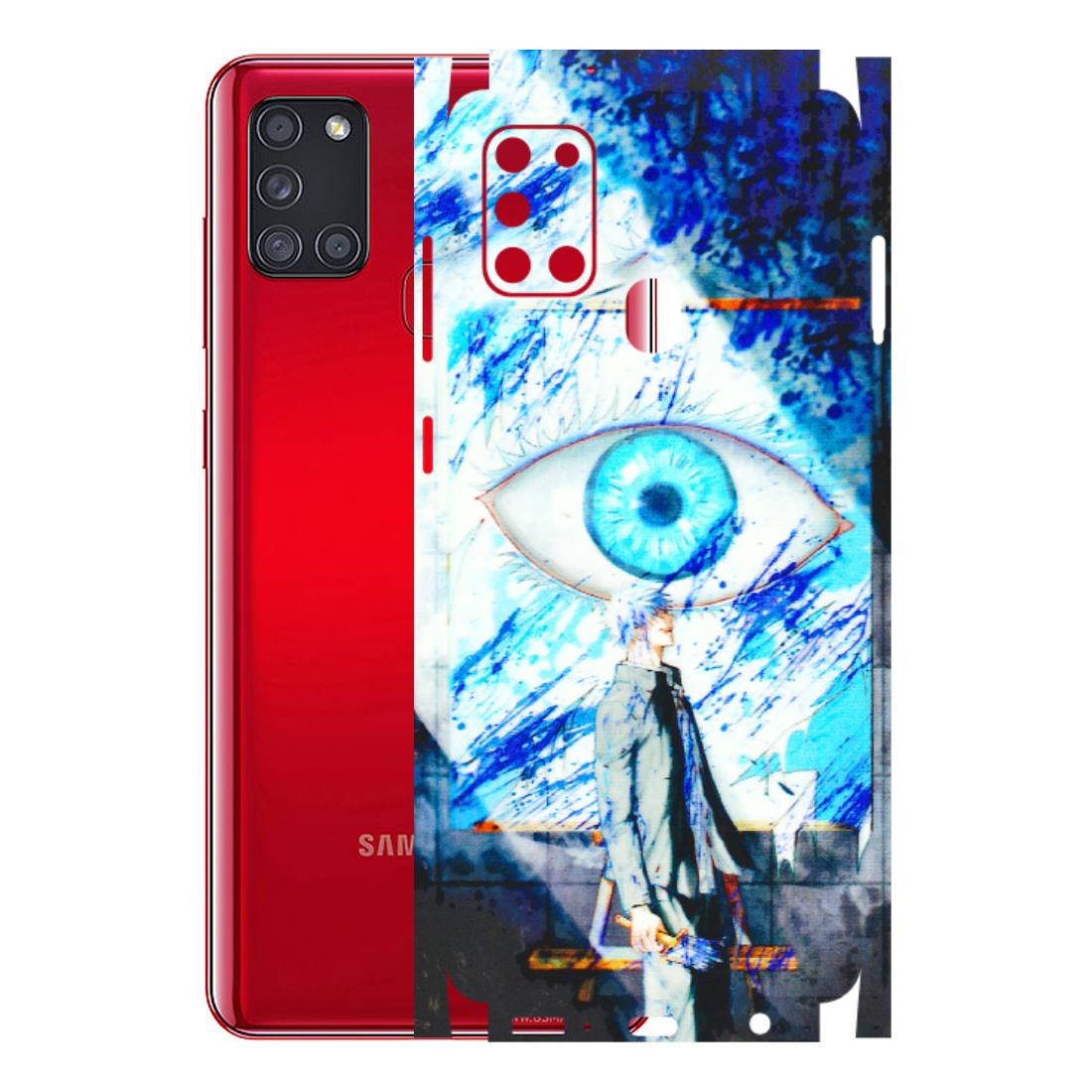Samsung A/S Series Phone Skins (All Models) - Anime Sea Blue Eye - 3D Embossed Finish (L-318) Samsung Galaxy A21S