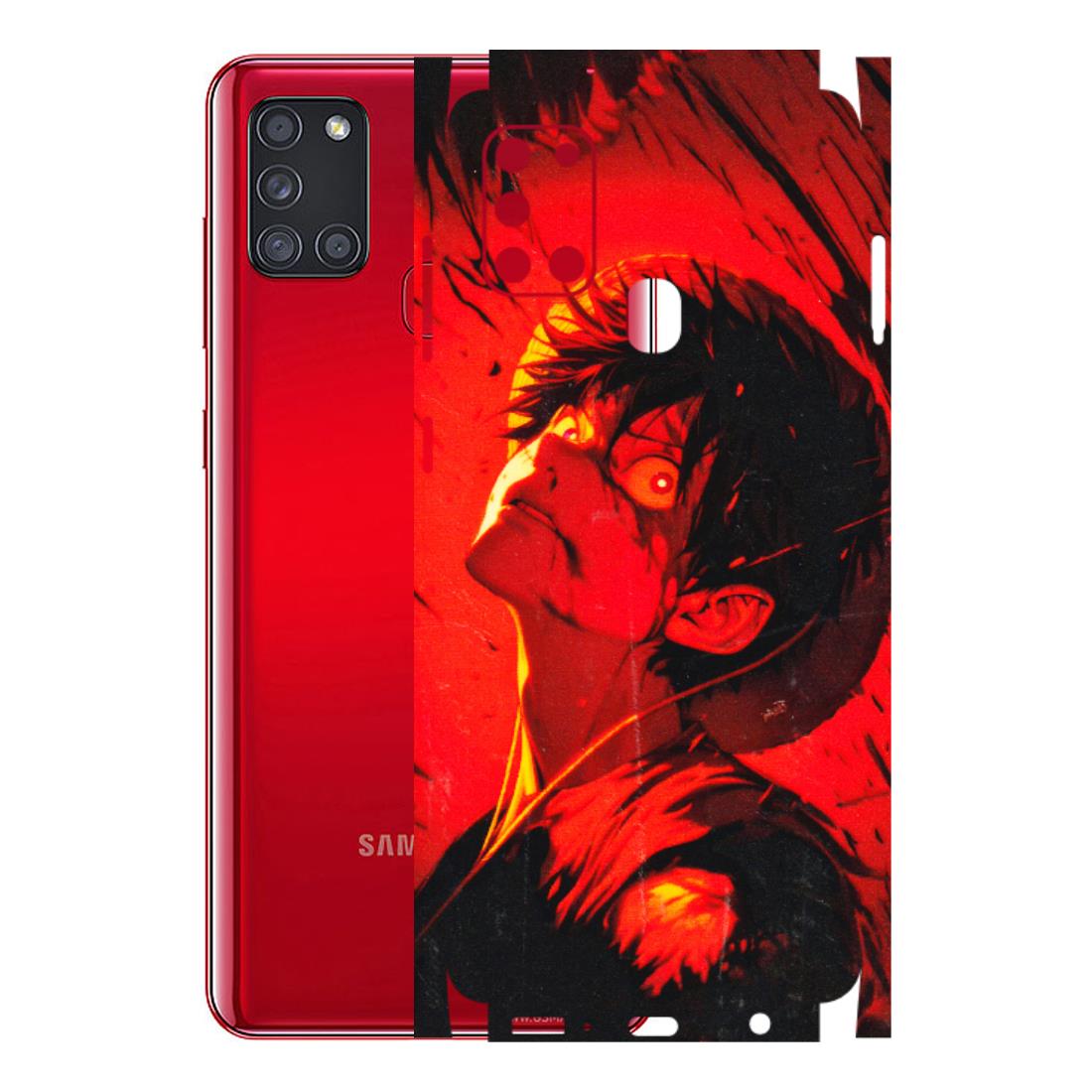 Samsung A/S Series Phone Skins (All Models) - D.Luffy Power Up One Piece Anime - 3D Embossed Finish (L-326) Samsung Galaxy A21S