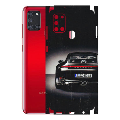 Samsung A/S Series Phone Skins (All Models) - New Black Porsche GT3 - 3D Embossed Finish (L-327) Samsung Galaxy A21S