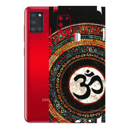 Samsung A/S Series Phone Skins (All Models) - Aum Chant Abstract - 3D Embossed Finish (L-42) Samsung Galaxy A21S