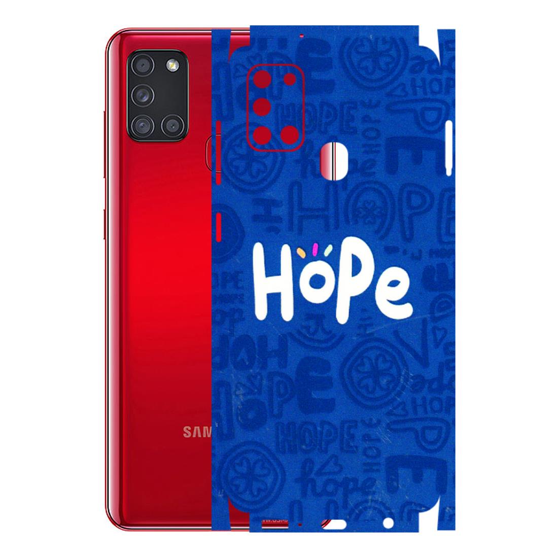 Samsung A/S Series Phone Skins (All Models) - Hope Doodles Blue - 3D Embossed Finish (L-43) Samsung Galaxy A21S