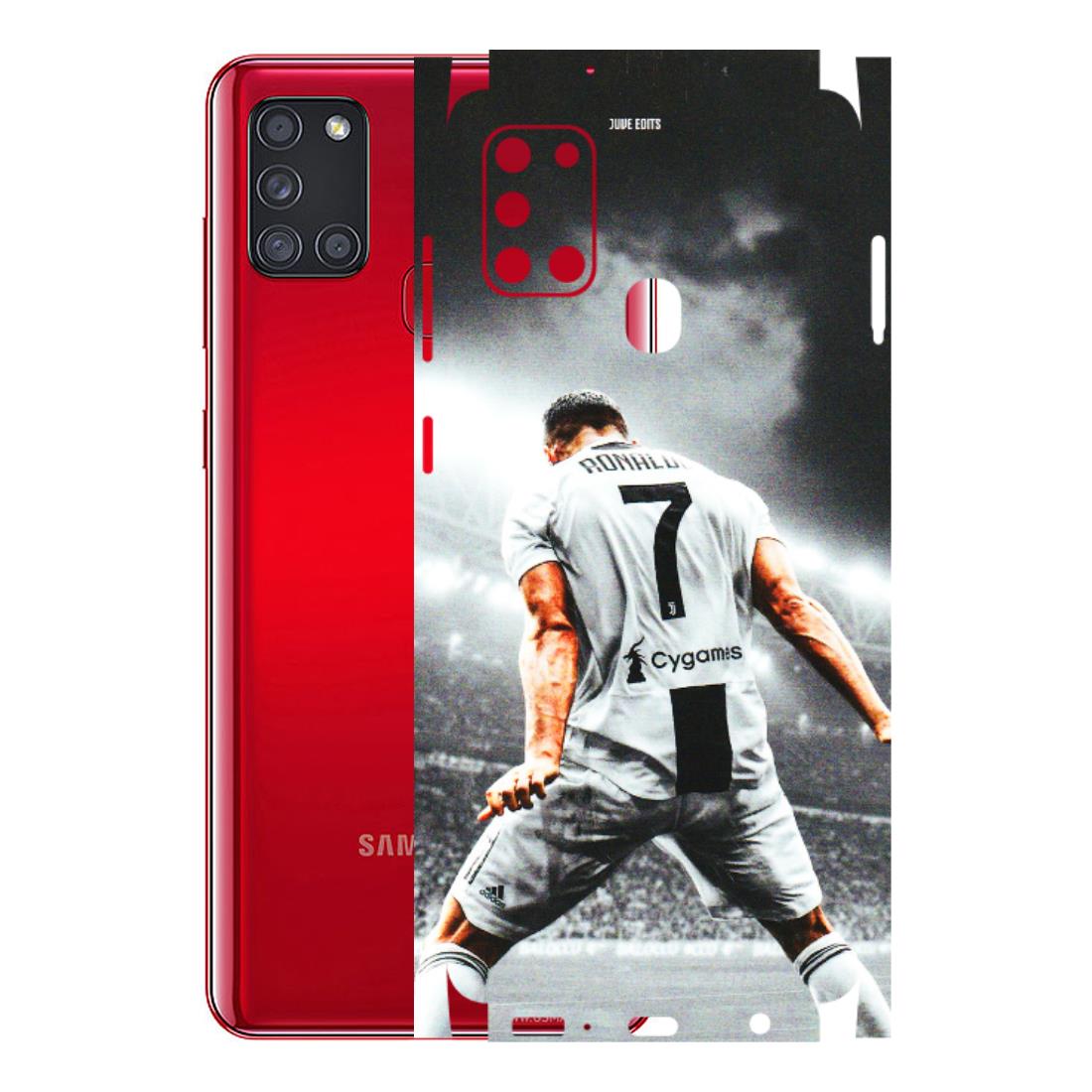 Samsung A/S Series Phone Skins (All Models) - Ronaldo CR7 Crazy - 3D Embossed Finish (L-44) Samsung Galaxy A21S