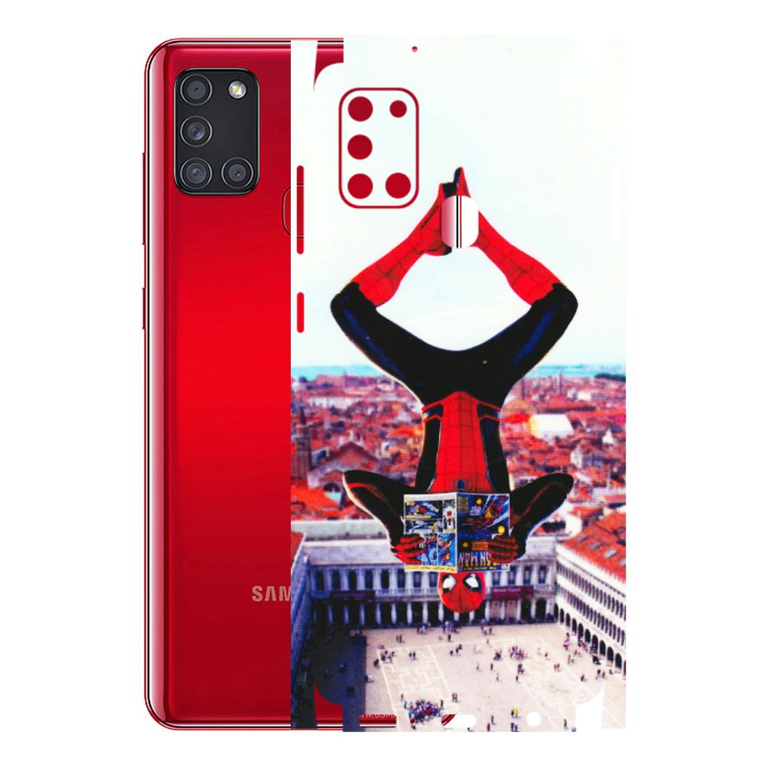 Samsung A/S Series Phone Skins (All Models) - Spiderman Hanging - 3D Embossed Finish (L-53) Samsung Galaxy A21S