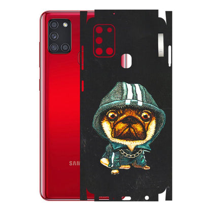 Samsung A/S Series Phone Skins (All Models) - Puppy N Hoodie - 3D Embossed Finish (L-90) Samsung Galaxy A21S