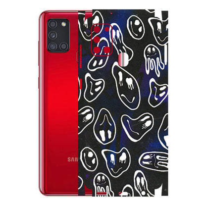 Samsung A/S Series Phone Skins (All Models) - Distorted Smileys - 3D Embossed Finish (L-92) Samsung Galaxy A21S