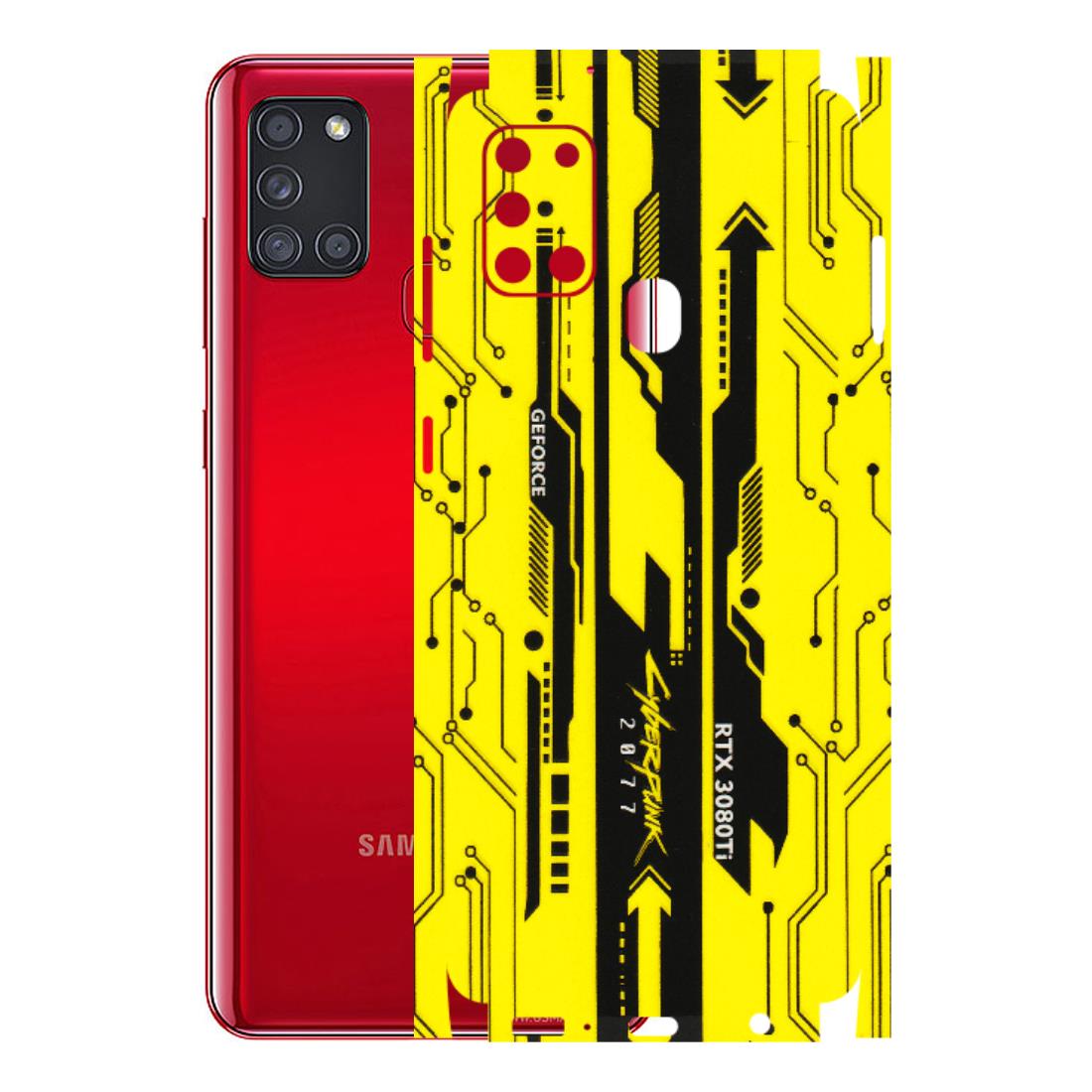 Samsung A/S Series Phone Skins (All Models) - Yellow Cyberpunk - 3D Embossed Finish (L-93) Samsung Galaxy A21S