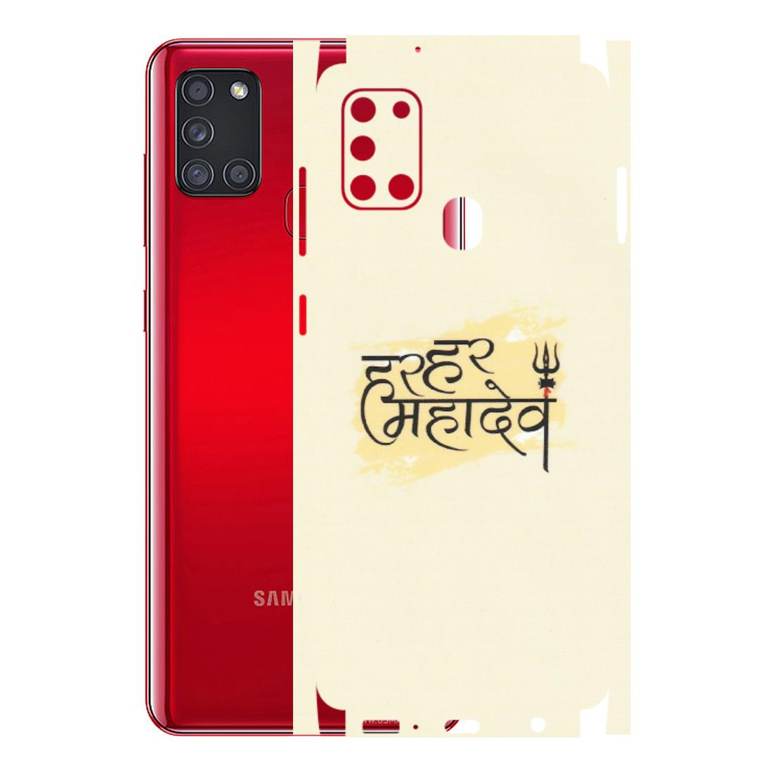 Samsung A/S Series Phone Skins (All Models) - Har Har Mahadev - Matte Finish (M-10) Samsung Galaxy A21S