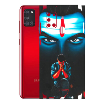 Samsung A/S Series Phone Skins (All Models) - Mahakal Bhakt - Matte Finish (M-112) Samsung Galaxy A21S