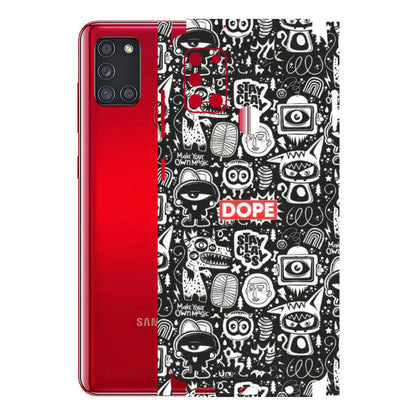 Samsung A/S Series Phone Skins (All Models) - Dope Stay Classy Black Doodles - Matte Finish (M-126) Samsung Galaxy A21S