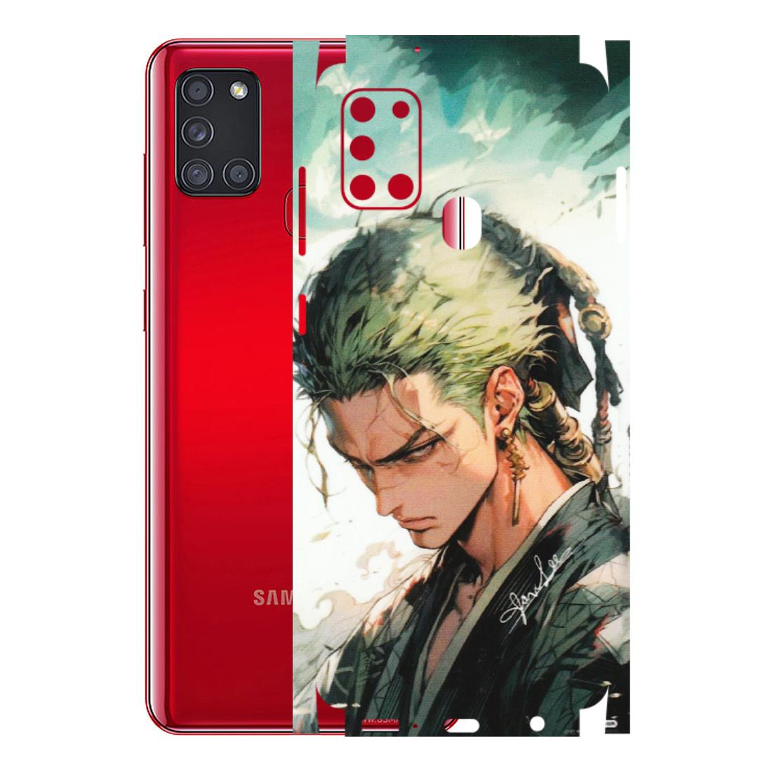 Samsung A/S Series Phone Skins (All Models) - New Roronoa Zoro One Picece Anime - Matte Finish (M-140) Samsung Galaxy A21S