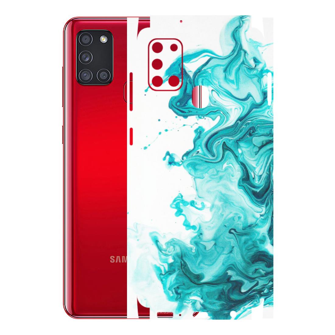 Samsung A/S Series Phone Skins (All Models) - Sky Blue Abstract Colour - Matte Finish (M-146) Samsung Galaxy A21S